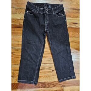 VINTAGE Axcess by Liz Claiborne Y2K Black Stretch Double Button Jeans Size 10